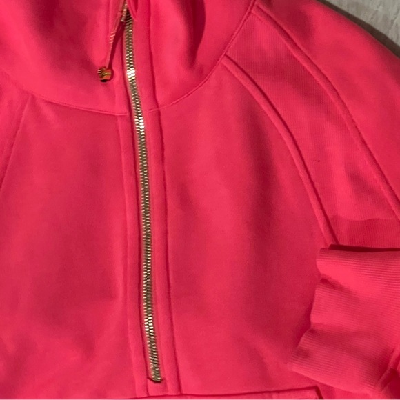 Lululemon Scuba Oversized Hoodie Funnel Neck Pullover Glaze Pink GOLD ZIP M/L - Picture 2 of 6